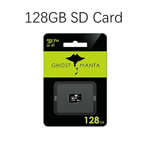 128GB Ghost Manta SD card packaging, which is an example of expandable storage for the laptop