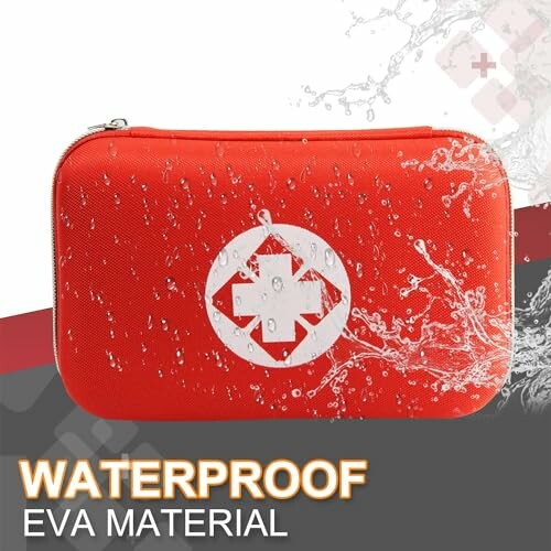 Red waterproof EVA material case with logo.